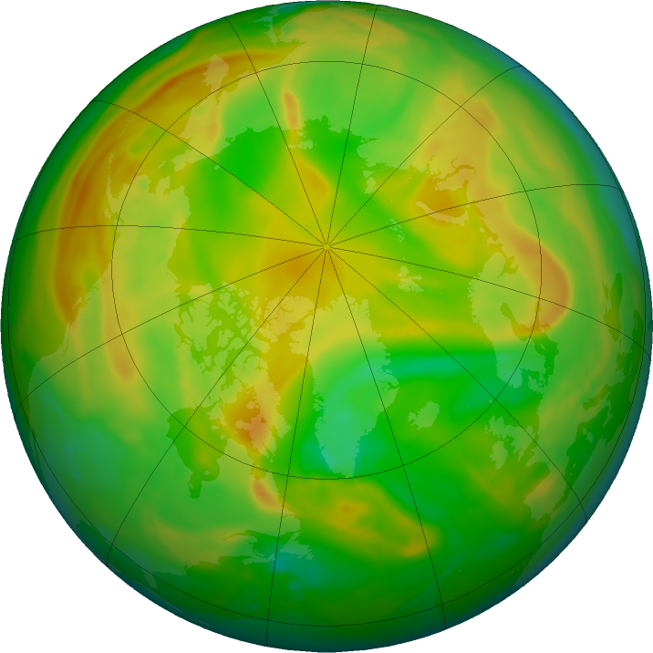 Arctic ozone map for 05 June 2018